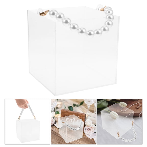 LOLIPPYY Transparent Candy Container with Elegant Handle for Holiday Storage