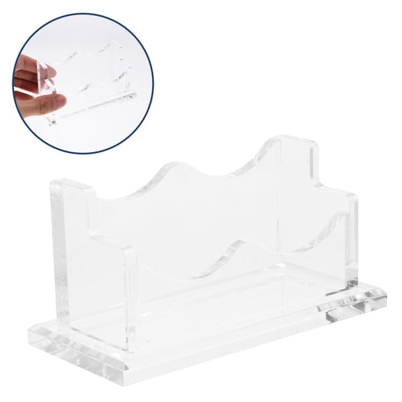 LOLIPPYY Card Holder Transparent Name Card Display Stand 1 Piece