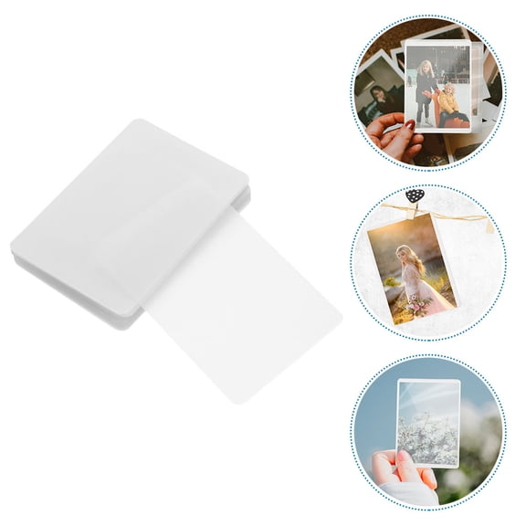LOLIPPYY Transparent PVC Laminating Sheets with Glossy Finish for Daily Use Photo and Document Protection