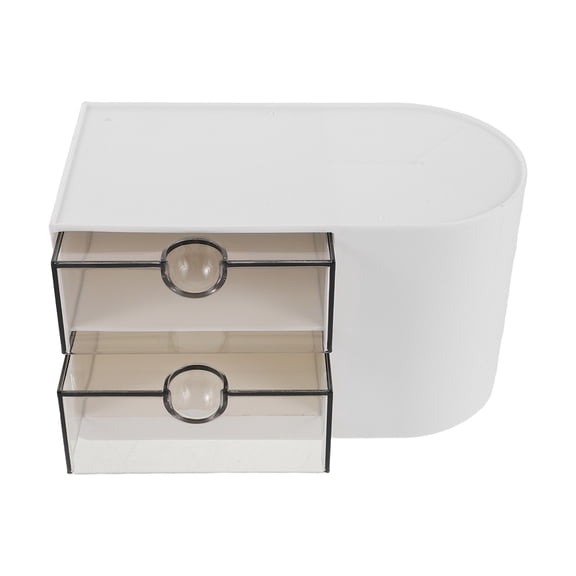 LOLIPPYY Clear Plastic Drawer Organizer with Multiple Compartments for Desk Storage and Office Supplies