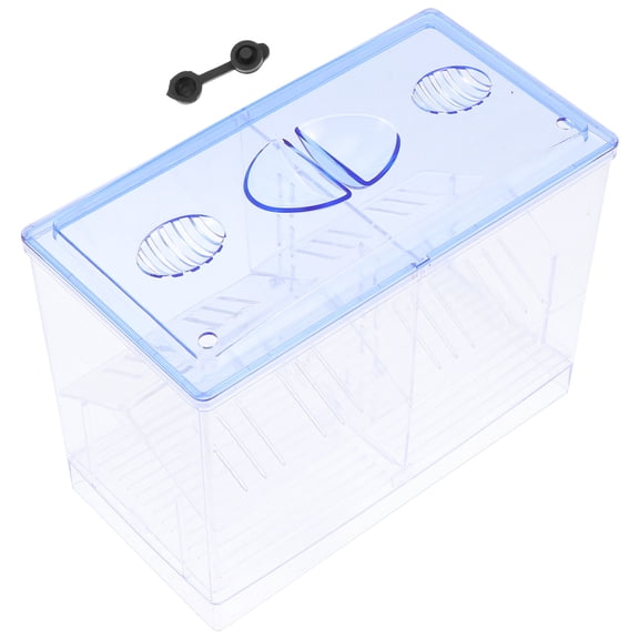 LOLIPPYY Transparent Plastic Fish Hatchery Box for Fish Breeding Multifunctional Incubator with Hooks and Suction Cups 1pc