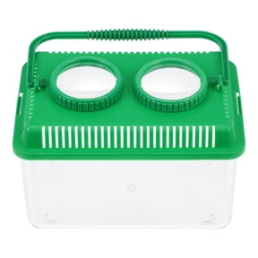 LOLIPPYY Portable Clear Plastic Magnifier Box with Handle for Outdoor Insect Observation and Viewing, Travel-Friendly Observation Cage