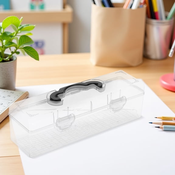 LOLIPPYY Transparent Plastic Painting Tool Organizer Box for Home with Handle and High Visibility Design