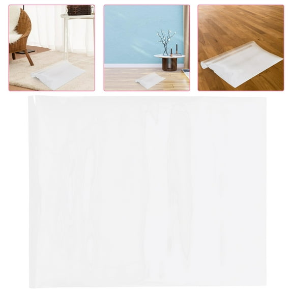 LOLIPPYY Transparent Plastic Rug Protector Mat for Wood Floors and Deep Pile Carpets