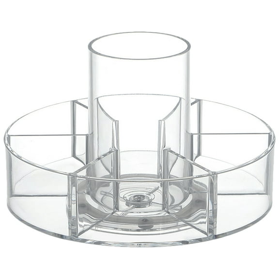 LOLIPPYY Transparent Rotating Condiment and Cosmetic Organizer for Home Storage
