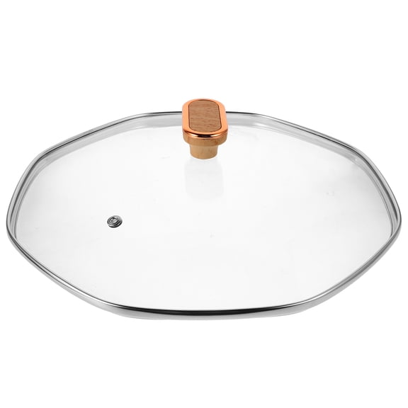 LOLIPPYY Transparent Tempered Glass Frying Pan Lid with Tight Seal for Kitchen Cooking and Outdoor Use