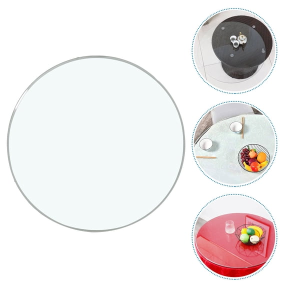 LOLIPPYY Transparent Tempered Glass Table Top for End Tables with Smooth Edges and Versatile Style