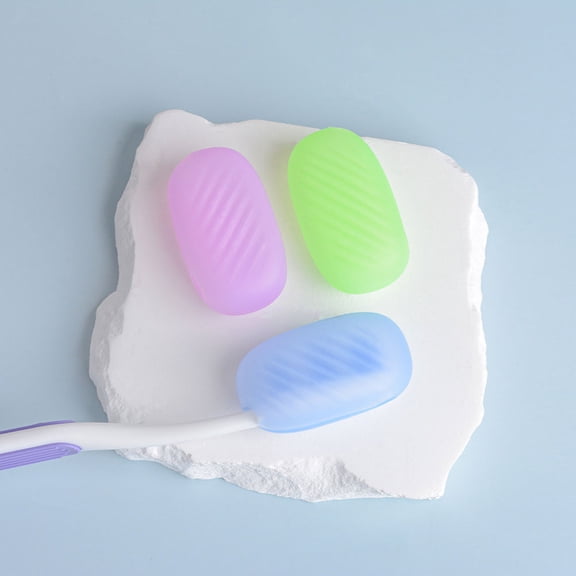 LOLIPPYY Silicone Toothbrush Caps Assorted Color for Travel Protection 6Pcs