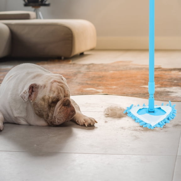 LOLIPPYY Triangular Chenille Mop with Adjustable Telescopic Pole for Deep Cleaning Floors and Glass at Home