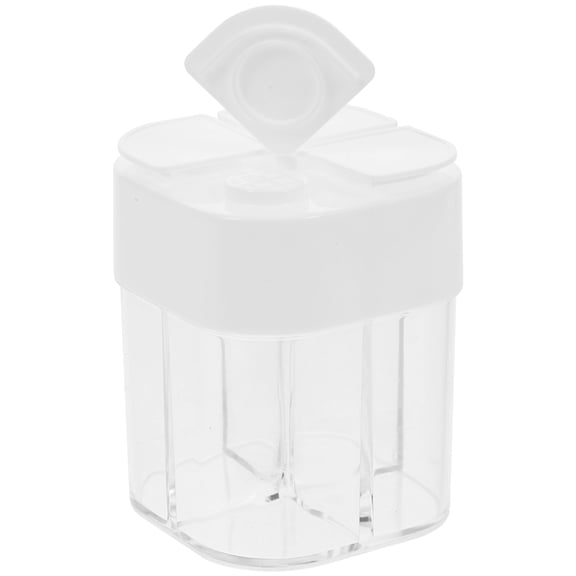LOLIPPYY Triple Compartment Spice Container White PP with Multiple Sections 1 Piece for Kitchen and Outdoor Cooking Use