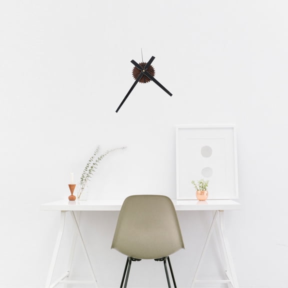 LOLIPPYY Tube Clock Metal Brown Silent Design Study Room 1Pcs