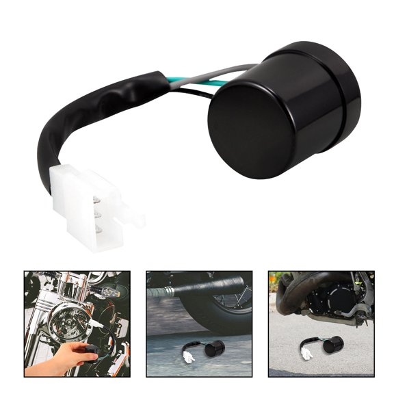 LOLIPPYY Turn Signal Flasher for Motorcycle Black Plastic Copper Reliable Replacement