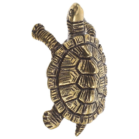 LOLIPPYY Turtle-Shaped Light Brown Brass Knob for Furniture Handles, 1 Set Decorative Drawer Pulls
