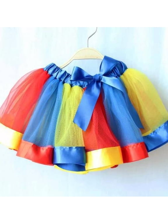Tutu For Girls: Kids Rainbow Layered Tutu Skirt - Rainbow Tulle Skirt For Girls' Dance Performances Holiday Parties And Dress-Up
