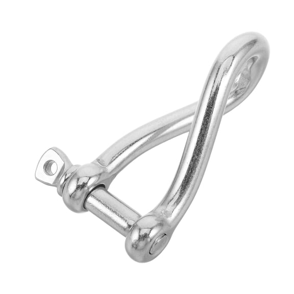 LOLIPPYY Stainless Steel Twisted Clevis Shackle for Marine Anchors, Sailing, Boating, and Rigging Hardware Applications