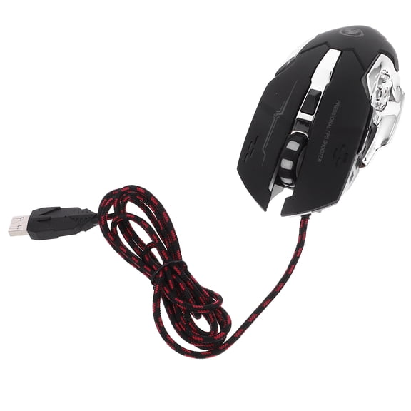 LOLIPPYY RGB Backlight Mouse Black ABS 1Pack Back to School
