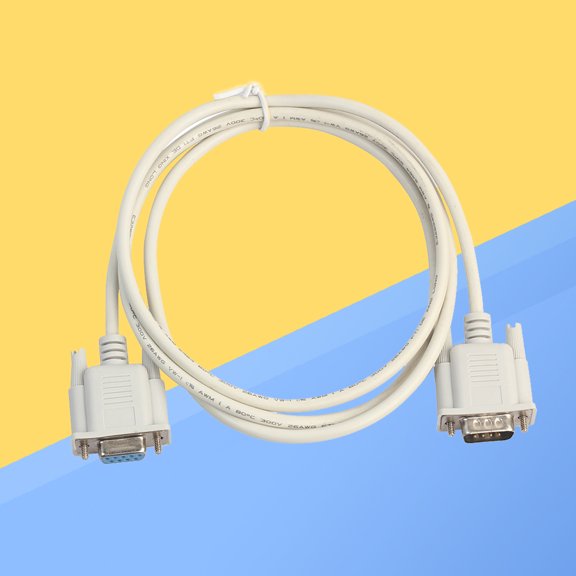 LOLIPPYY White 9 Pin Serial Cable with Shielding for Emi Protection and Device Connection