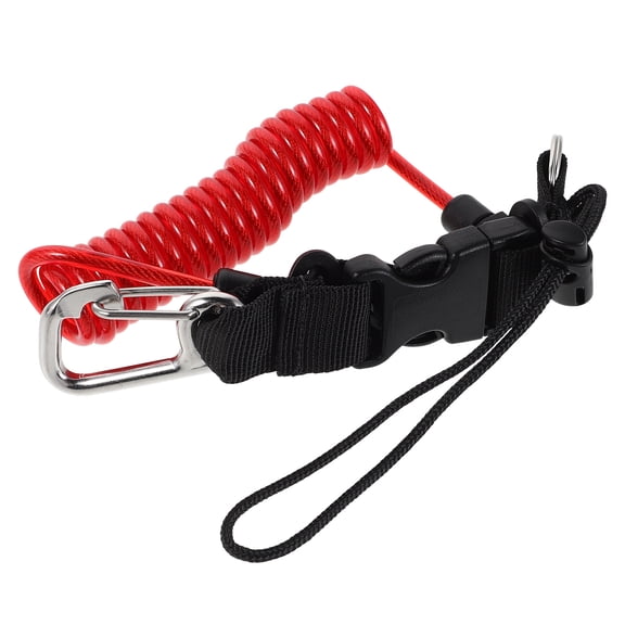 LOLIPPYY Underwater Camera Strap in Red with Retractable Stainless Steel Safety Tether