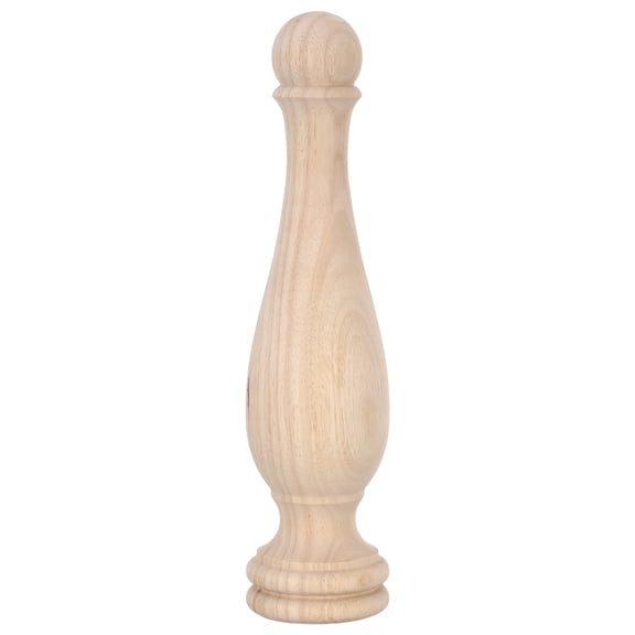 LOLIPPYY Unfinished Beige Wood Finials Hand Carved Decorative Furniture Toppers for Curtains and Bed Posts