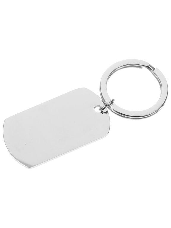 Stainless Steel Keychain Blank for Custom Engraving, Decoration, Unfinished Metal Key Accessory
