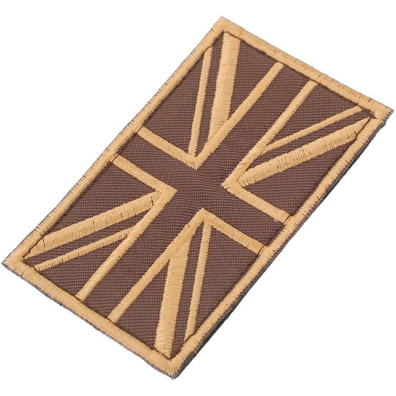 LOLIPPYY Union Jack Embroidered Patch for Clothes Brown Fabric Sticker Easy to Attach and Remove