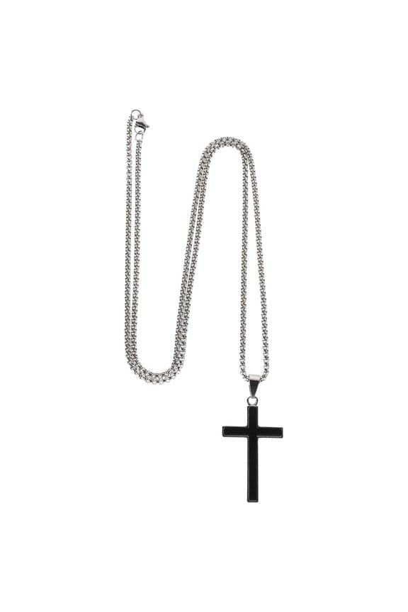 Black Titanium Steel Sweater Chain Necklace for Stylish and Versatile Fashion Accessories