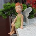 Resin Splash LOLIPPYY Intricate Handpainted Green Resin Flower Fairy Figurine for ...
