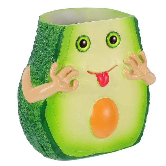 LOLIPPYY Unique Resin Avocado Flower Pot for Indoor Cactus Plants and Home Decoration