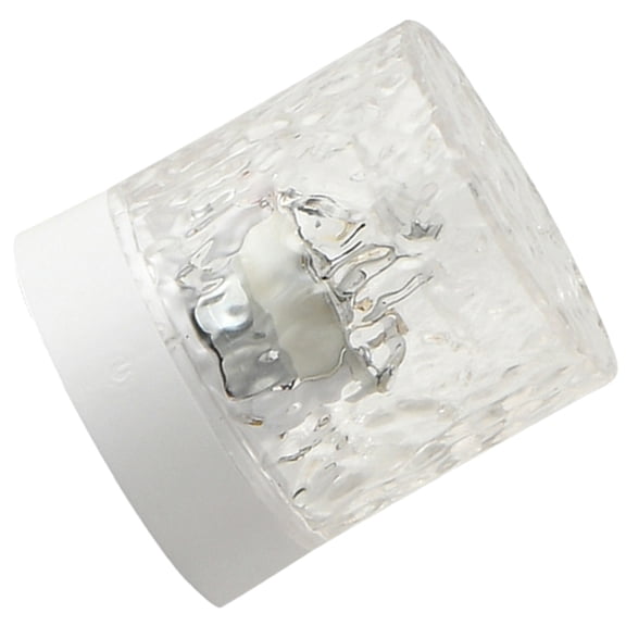 LOLIPPYY Transparent Plastic Table Lamp with Flame Effect, Unique Desktop Lamp, 1 Piece