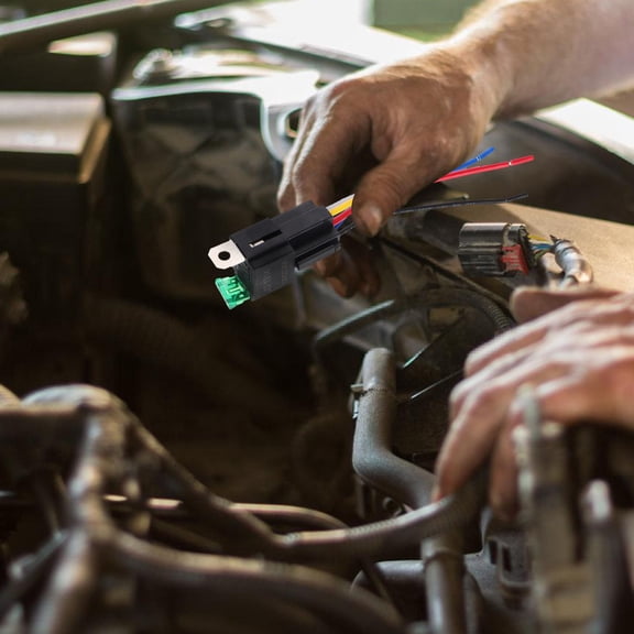 LOLIPPYY Universal Automotive Relay with 30A Fuse and Socket for Car Air Conditioning Blower Motor Control