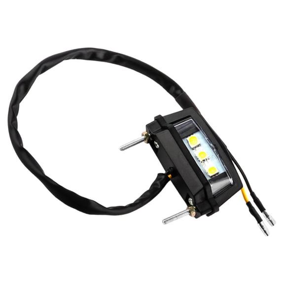 LOLIPPYY Universal Black LED License Plate Light for Car Truck and Motorcycle with Weatherproof and High Brightness