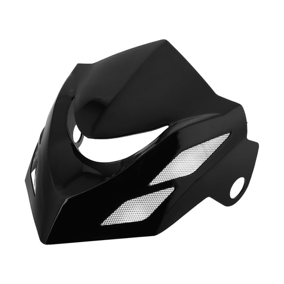 LOLIPPYY Universal Black Motorcycle Windscreen ABS Windshield Extension for Enhanced Riding Comfort and Headlight Protection