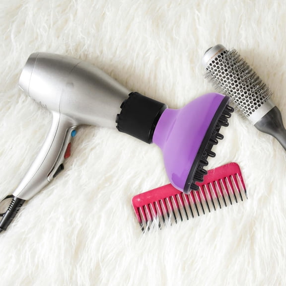 LOLIPPYY Universal Hair Diffuser Nozzle in Purple for Fast and Even Hair Drying
