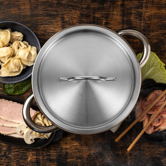 LOLIPPYY Universal Lid For Frying Pans Stainless Steel Round Easy To Clean 1Set