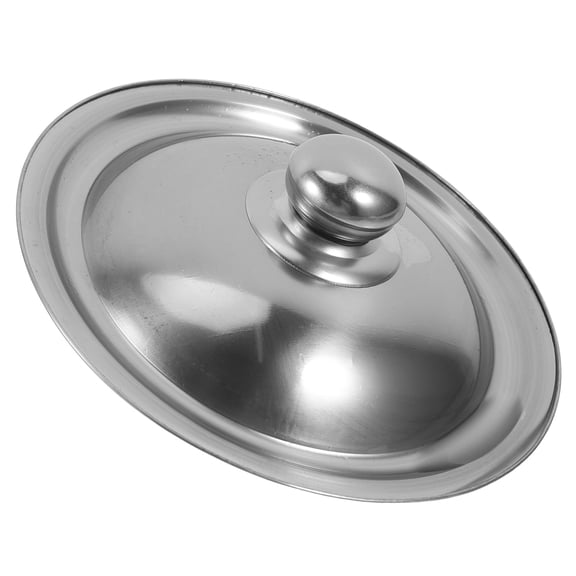 LOLIPPYY Universal Stainless Steel Frying Pan Cover with Handle and Knob for Pots Pans and Skillets