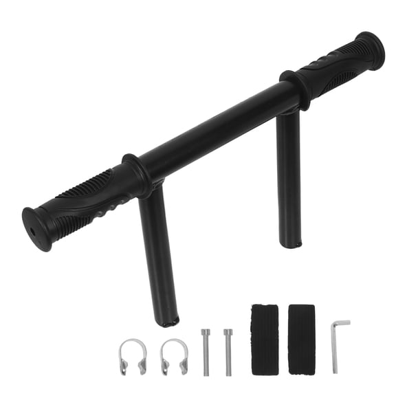 LOLIPPYY Universal Stroller Handle Extender for Comfortable Pushing Ergonomic Design Black Stainless Steel 10.5 Inches