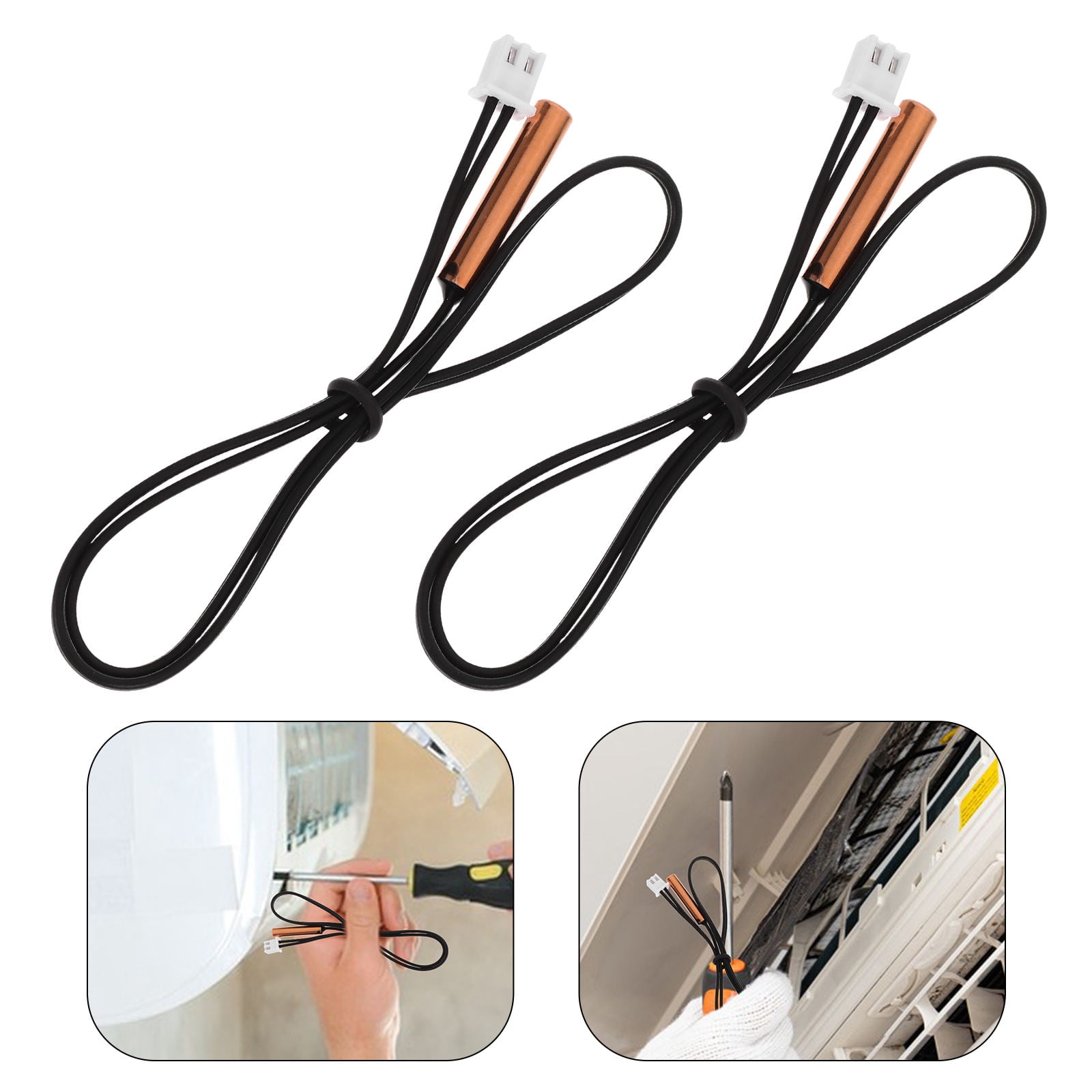 Multi Temperature Average Sensor LOLIPPYY Universal Thermostat Sensor Temperature Sensor Multi ABS 2Pack ...