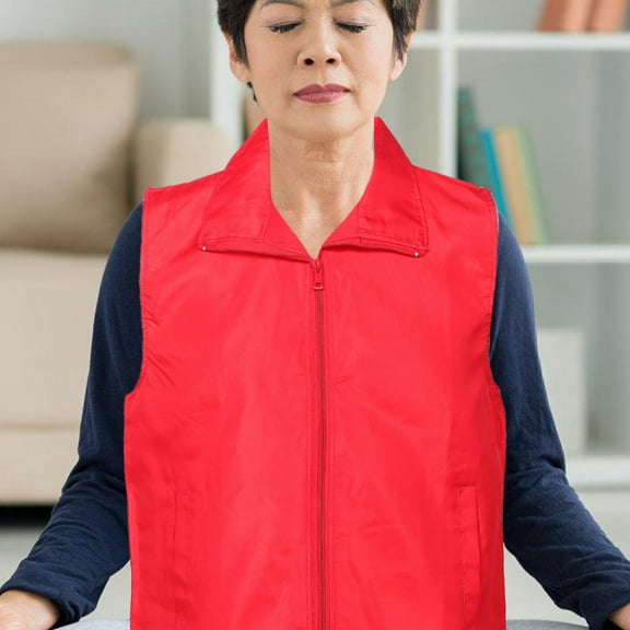 LOLIPPYY Utility Red Vest for Volunteer Uniform Workwear Promoting Event Participation