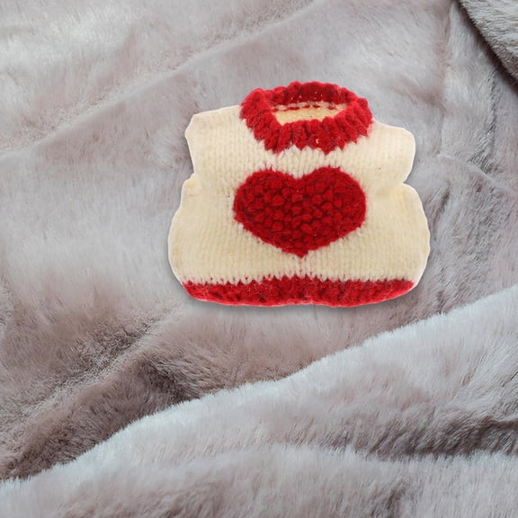 LOLIPPYY Valentines Day Pet Supplies Warm Red Knitted Sweater For Ferrets 1Set