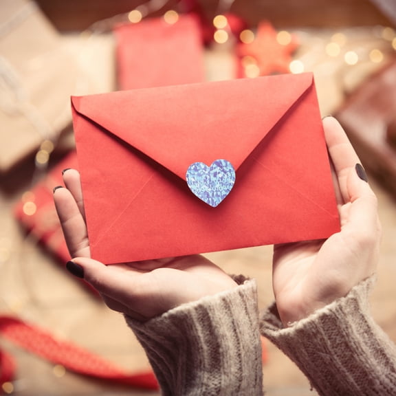 LOLIPPYY Valentines Day Rolled Message Stickers Wrapping Stickers Assorted Color for Women Crafters 1 Roll