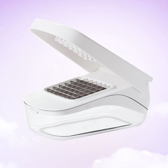 LOLIPPYY Vegetable Dicer with Stainless Steel Blade and Protective White Handle