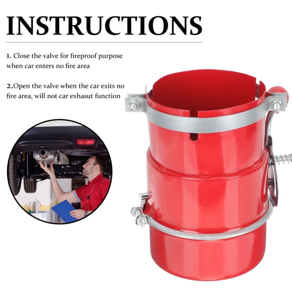 LOLIPPYY Vehicle Exhaust Spark Arrestor Red Clamp on Fireproof Cover for Car Use