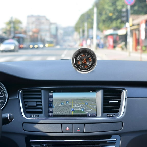 LOLIPPYY Vehicle Navigation Compass Black Sphere Design with Adhesive Base for Car and Boat