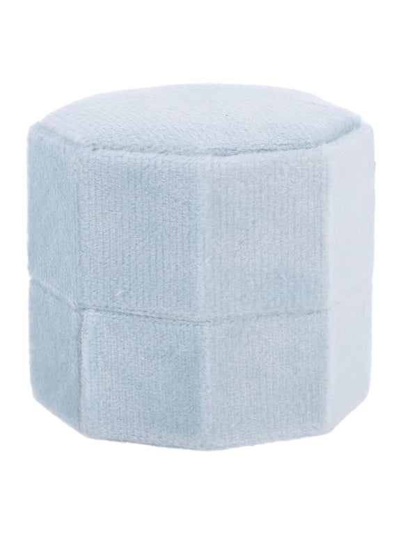 Velvet Ring Organizer Box in Sky Blue with Premium Interior for Engagement and Ceremony