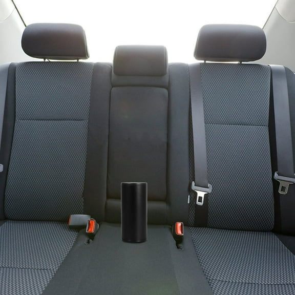 LOLIPPYY Black Car Trash Can with Tissue Holder, Compact and Versatile Front Seat Garbage Container for Vehicle Organization