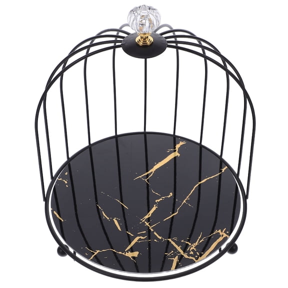 LOLIPPYY Black Metal Cake Stand, Multi-Purpose Dessert and Fruit Serving Tray, Elegant and Design