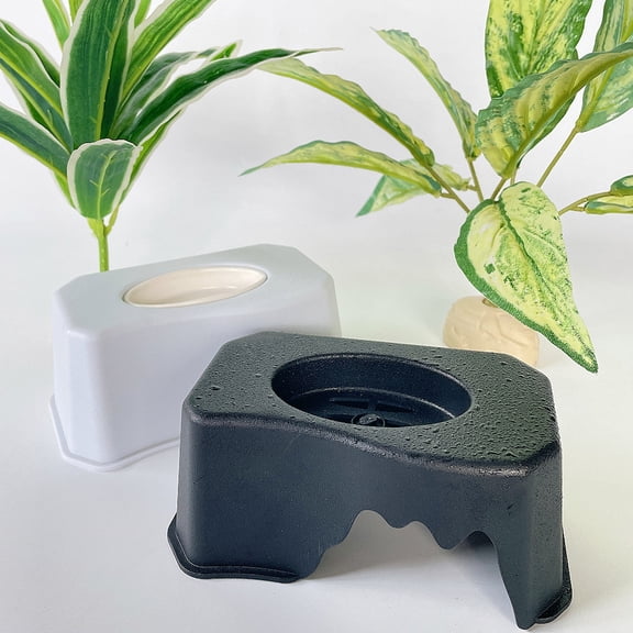 LOLIPPYY Versatile Plastic Leopard Gecko Hide Cave for Reptile Feeding and Tank Decor