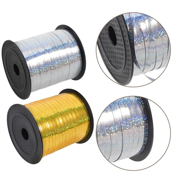 LOLIPPYY Versatile Sparkling Ribbon Rolls for Balloon Strings Present Wrapping and Craft Packaging