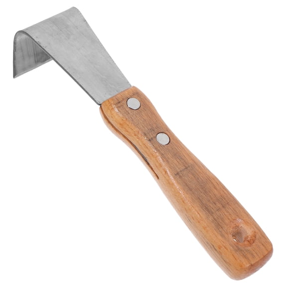 LOLIPPYY Versatile Tree Bark Removal Tool with Ergonomic Wooden Handle for Yard and Garden Use