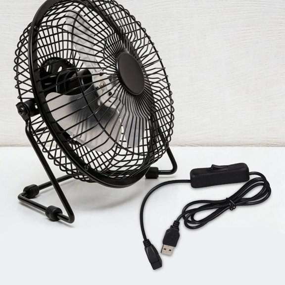 LOLIPPYY Versatile USB Fan Extension Cable with Inline on Off Button for Industrial and Desktop Use